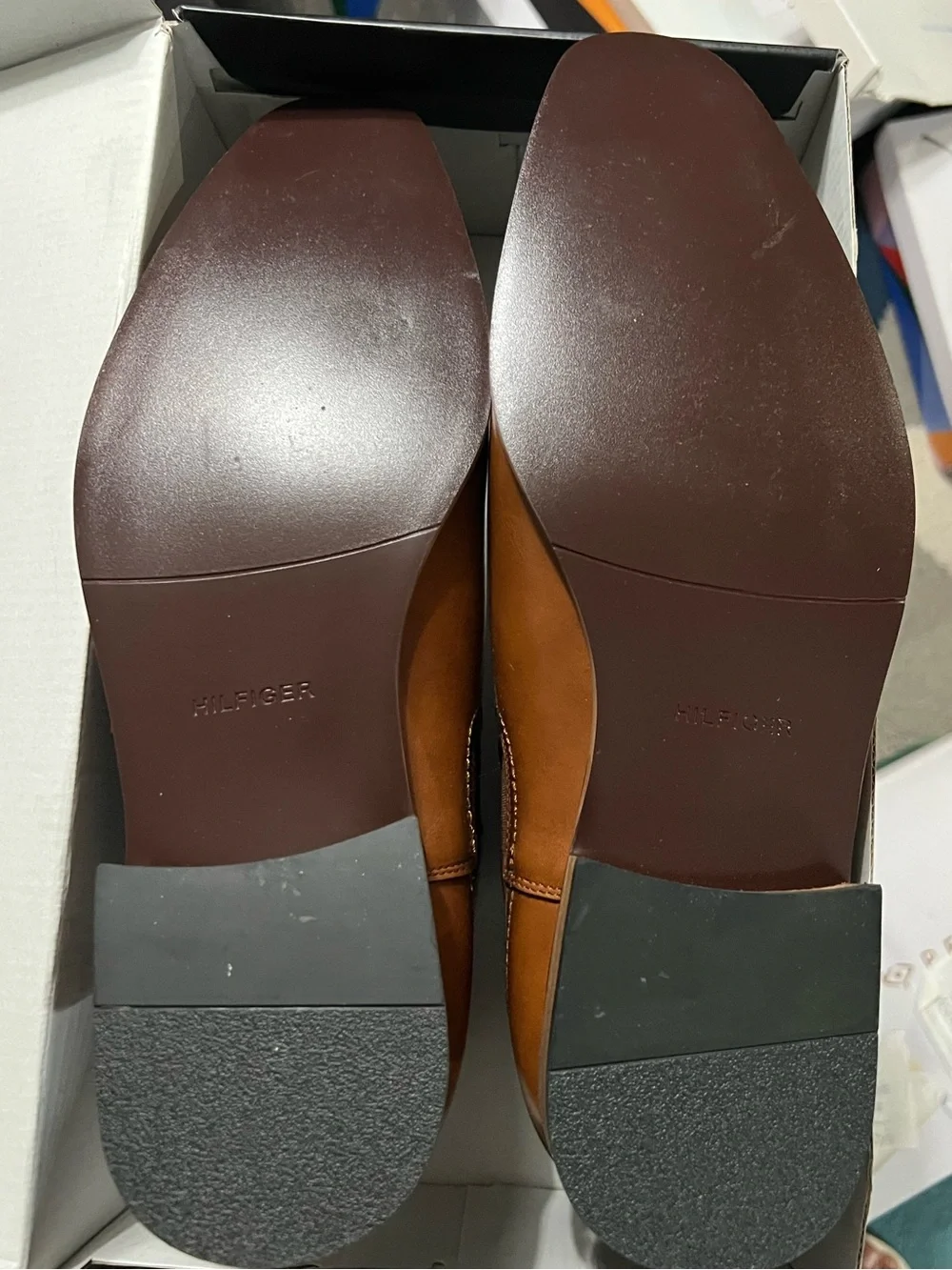 Tommy Hilfiger brown Leather Chukka Chelsea Boots